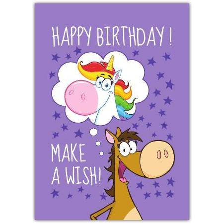 Happy Birthday Unicorn Greeting Card