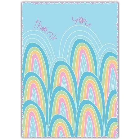 Thank You Rainbows Greeting Card