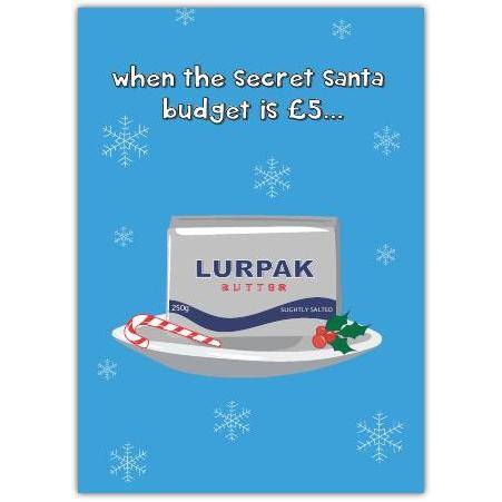 Christmas Funny Kriskindle Secret Santa Greeting Card