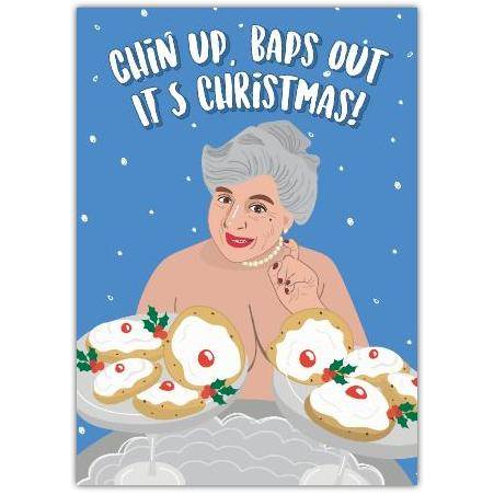 Christmas Miriam Margolyes Cherry Buns Greeting  Card