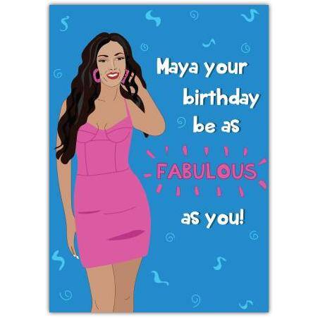 Happy Birthday Fab Love Island Greeting Card