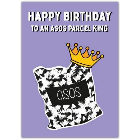 Asos Parcel King Birthday Card