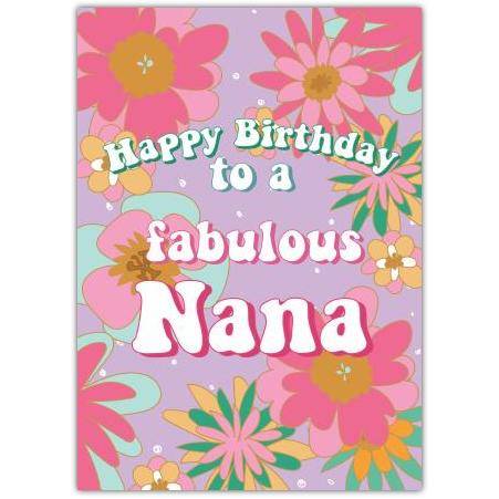 Fabulous Nana Birthday Card