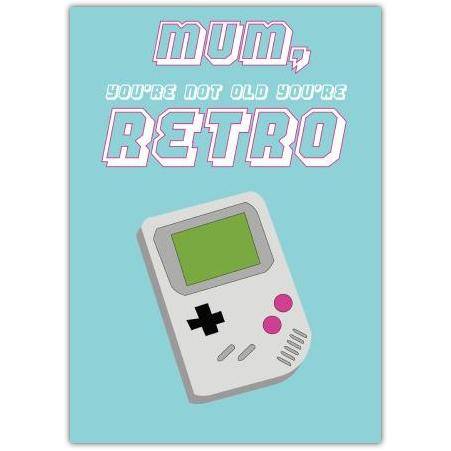 Retro Mum Happy Birthday Card