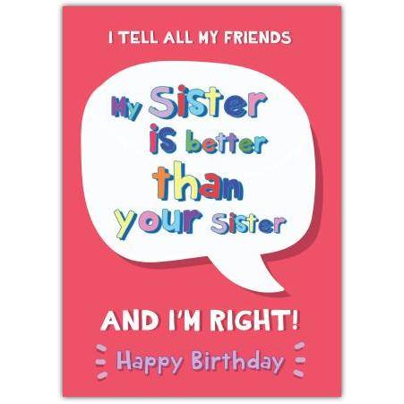 Sister Birthday Card