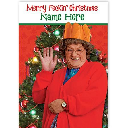 Mrs browns boys christmas greeting card personalised a5danmbb00001xm