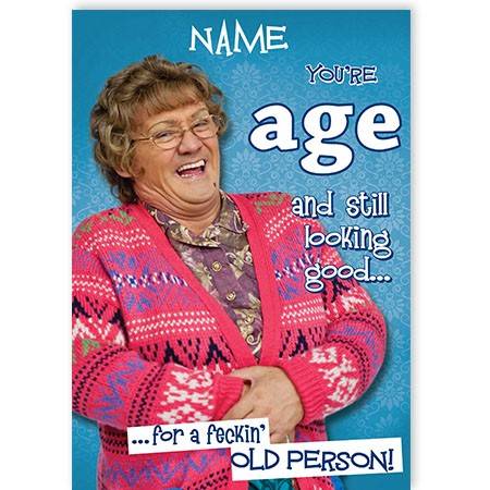 Mrs browns boys birthday greeting card personalised a5danmbb00002ed