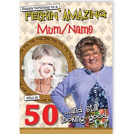 Mrs browns boys custom age greeting card personalised a5danmbbmum02ed