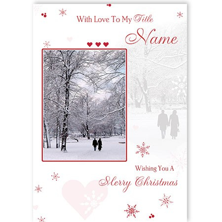 Winter Wonderland Scene Merry Christmas Card | Greeting Card ...
