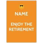 Personalised Sunshine Retirement Card Enjoy Your Special Day with Custom Name
