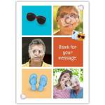 Personalised Sunglasses and Flip Flops Summer Photo Greeting Card Blank Inside