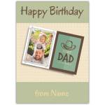 Personalised Cowboy Hat Best Dad Happy Birthday Photo Card