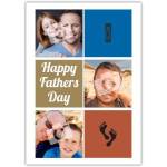 Personalised Happy Fathers Day Card with Remote Control and Footprints Design