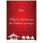 Personalised Three Wise Men Christmas Card with Lord Blessings and Nativity Scene