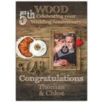To Couple Congratulations On Your Wood 5th Wedding Anniversary Card