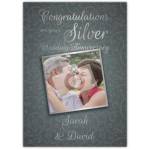 Photo Congratulations On Your Silver 25th Wedding Anniversary Card