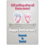 Personalised Anniversary Card Still Smiling After All These Years His and Hers Teeth Design
