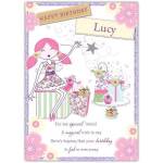Personalised Happy Birthday Card for Special Friend with Fairy and Gifts Design
