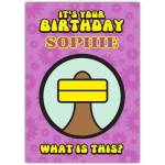 Personalised Humorous Duck Botox Birthday Card with Puzzle Design