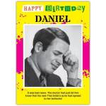 Personalised Humorous Thai Bride Birthday Card with Retro Photo and Funny Quote