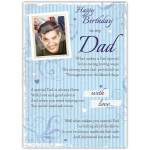 Personalised Special Dad Birthday Card with Photo and Loving Message