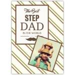 The Best Step Dad In The World Personalised Photo Card for Father’s Day or Special Occasion