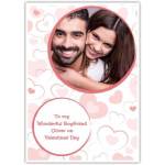 Personalised To My Wonderful Boyfriend Valentine’s Day Photo Upload Card
