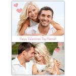 Personalised Valentines Day Photo Upload Card for Couples with Two Pictures and Custom Text