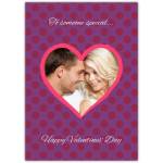 Personalised To Someone Special Valentines Day Card with Heart Photo Frame