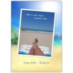 Stay Safe Beach Holiday Greeting Card Personalised Summer Vacation Message