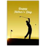 Golf Silhouette Happy Fathers Day Card Suitable for Golf Lovers