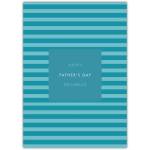 Striped Blue Happy Father's Day Grandad Greeting Card with Personalised Option