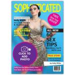 Personalised Sophisticated Magazine Style Photo Greeting Card for Her with Fun Sexy Theme