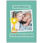 Personalised Happy Father’s Day Best Dad Trophy Photo Card