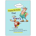 Funny Happy Birthday Card for Dad from Son Humorous Father's Day Gift