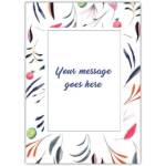 Personalised Any Occasion Colourful Leaf Frame Greeting Card with Custom Message