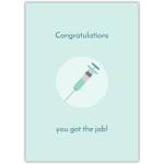 Congratulations You Got The Jab Covid Vaccine Greeting Card with Syringe Design