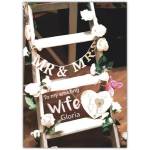 Personalised Mr and Mrs Amazing Wife Wedding or Anniversary Card with Floral Ladder Design