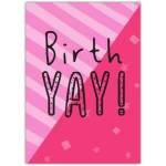 Birthday Yay Pink Celebration Greeting Card