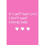 Romantic Valentines Day Card If I Can't Have You Love Hearts Design