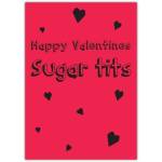 Valentines Day Funny Sugar Tits Humorous Rude Love Greeting Card