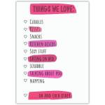 Things We Love Humorous Romantic Valentine's Greeting Card