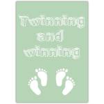 Congratulations Baby Twins Newborn Card Twinning and Winning Design
