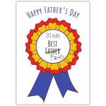 Funny Fathers Day Card 1st Place Best Farter Rosette Design