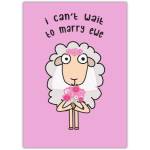 I Cant Wait To Marry Ewe Cute Sheep Wedding or Engagement Greeting Card