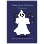 Personalised Sending You a Ghost Hug Funny Halloween Greeting Card