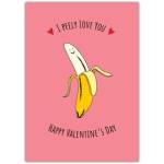 Peely Love You Banana Cute Humourous Valentine's Day Card
