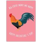 Big Rooster Humour Valentine’s Day Greeting Card with Playful Love Message
