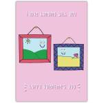 Love Hanging With You Cute Valentines Day Card with Smiling Picture Frames