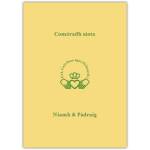 Happy Anniversary Claddagh Card in Irish Personalised Love and Friendship Design